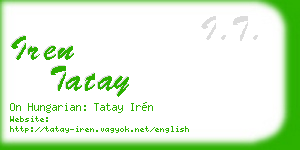 iren tatay business card